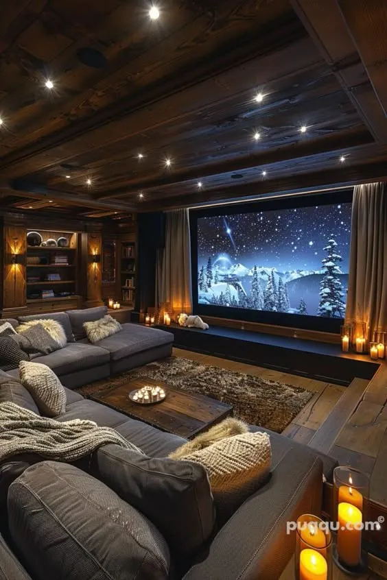 home theater basement
