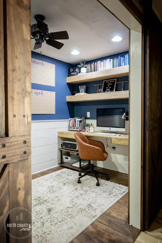 kelly | north country nestbasement home office