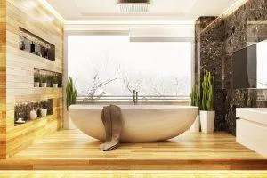bathroom with vinyl