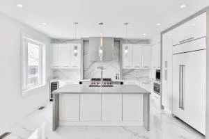 beautiful white shaker cabinets
